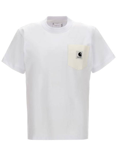 Logo Patch Short Sleeve T-Shirt White - SACAI - BALAAN 2