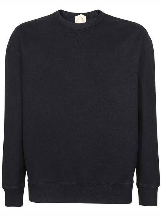 Garment Dyed Cotton Jersey Sweatshirt Navy - TEN C - BALAAN 1