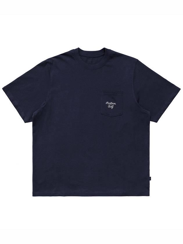 Wiz Collection Wizard Round T Shirt NAVY - MALBON GOLF - BALAAN 1