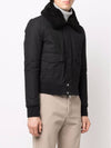 Shearing Trimming Short Bomber Jacket Black - AMI - BALAAN 6