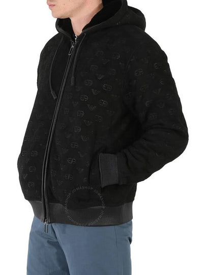 Emporio Armani Men's Black Logo-Embroidered Blouson Jacket, Brand Size 52 (US Size 42) - EMPORIO ARMANI - BALAAN 2