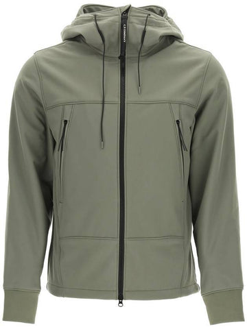 Men's Shell R Goggles Hooded Jacket Storm Gray - CP COMPANY - BALAAN.