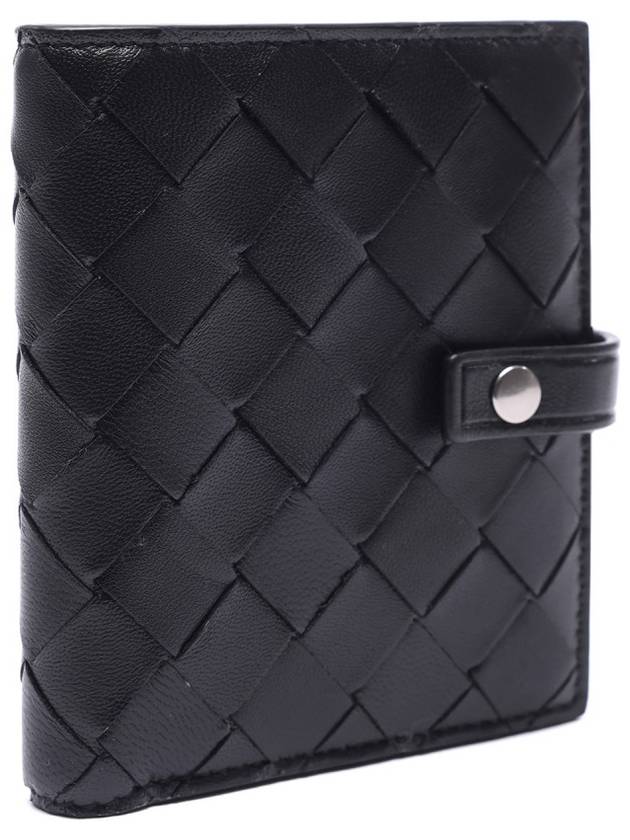 Intrecciato Zipper Half Wallet Black - BOTTEGA VENETA - BALAAN 4