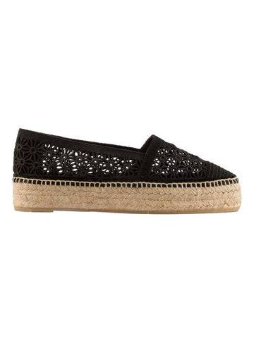 Women's Kerry Lace Espadrilles Black - CASTANER - BALAAN.