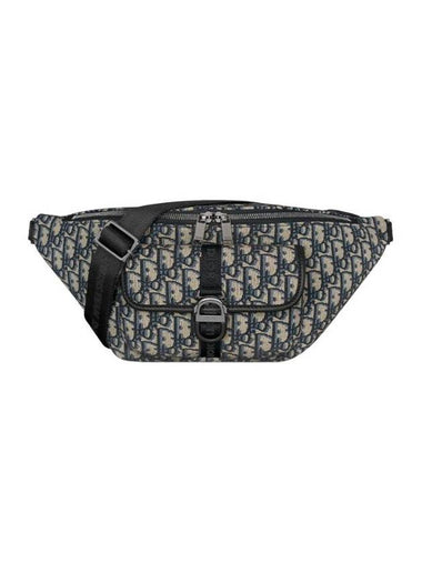 Oblique Jacquard 8 Belt Bag Black Beige - DIOR - BALAAN 1