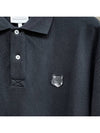 Bold Fox Head Patch Oversized Polo Shirt Black - MAISON KITSUNE - BALAAN 7