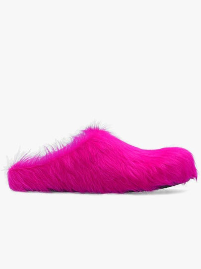 Women's Fussbet Calf Fur Mule Fuchsia Pink - MARNI - BALAAN 2