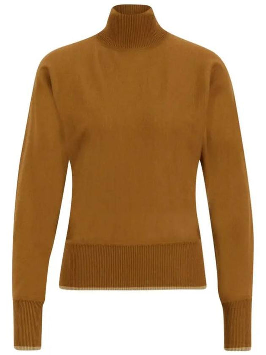 Women's Edukata Turtleneck Sweater Camel - MAX MARA - BALAAN.