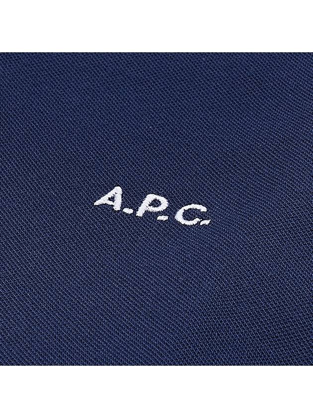 Austin Embroidery Logo Polo Shirt Blue - A.P.C. - BALAAN 5