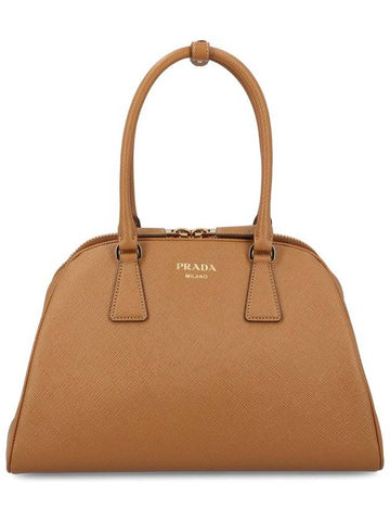 Medium Saffiano Leather Caramel - PRADA - BALAAN 1