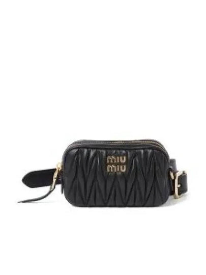 Matelasse Leather Belt Bag Black - MIU MIU - BALAAN 2