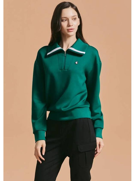 Online exclusive women s color matching point wide collar long sleeve t shirt green - CLEVELAND GOLF - BALAAN 2