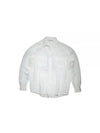 Logo Graphic Print Button Up Long Sleeve Shirt White - ACNE STUDIOS - BALAAN 2