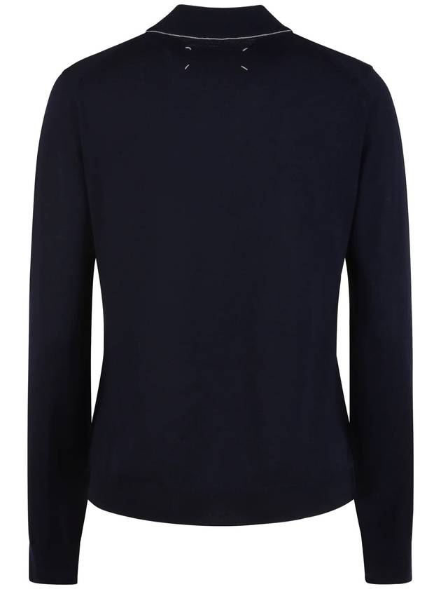 Work In Progress Wool Knit Top Navy - MAISON MARGIELA - BALAAN 3