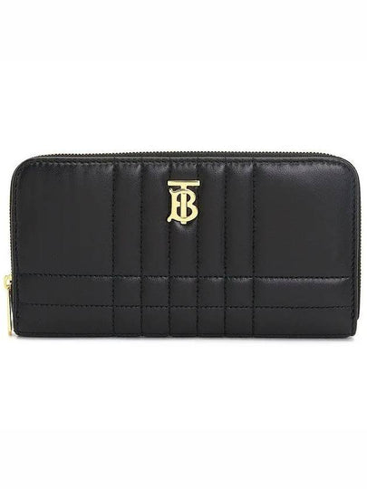 Quilted Leather Lola Ziparound Wallet Black Light Gold - BURBERRY - BALAAN 2