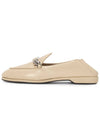 Women's Leather Loafers Desert Beige - MIU MIU - BALAAN.