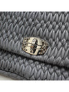 Gray Matelasse Big Clutch Bag - MIU MIU - BALAAN 6