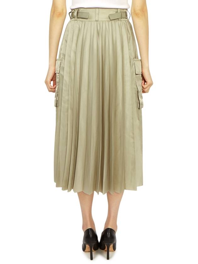 Nylon Twill Pleated Skirt Light Khaki - SACAI - BALAAN 6