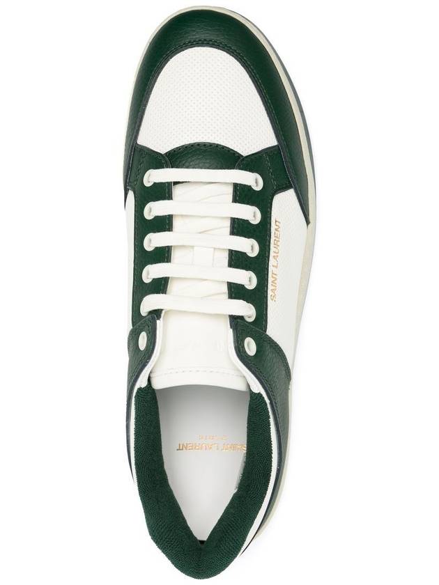 SL 61 Low Top Sneakers White Green - SAINT LAURENT - BALAAN 5