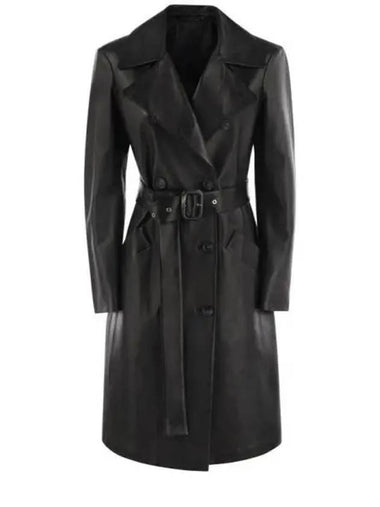 GIOSTRA 22476011 002 22476011600 Geostra leather trench coat - MAX MARA - BALAAN 1