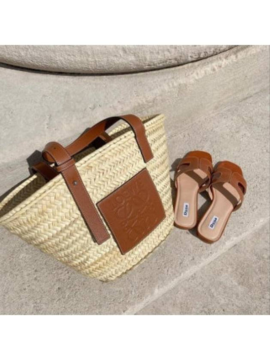 Bag Raffia Rattan Basket Bag Large Natural Tan 327 02 S81 - LOEWE - BALAAN 2