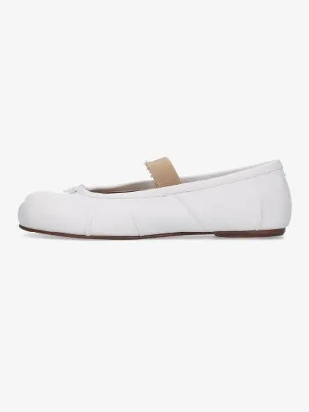 Tabi Ballerina Elastic Band Flat Shoes Ivory Nude S39WZ0104P6853HA333 - MAISON MARGIELA - BALAAN 1