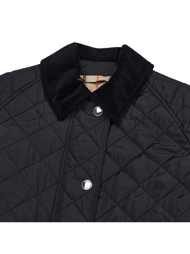 Diamond Quilted Nylon Jacket Black - BURBERRY - BALAAN 8