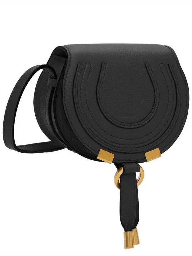 Marcie Nano Saddle Shoulder Bag Black - CHLOE - BALAAN 4