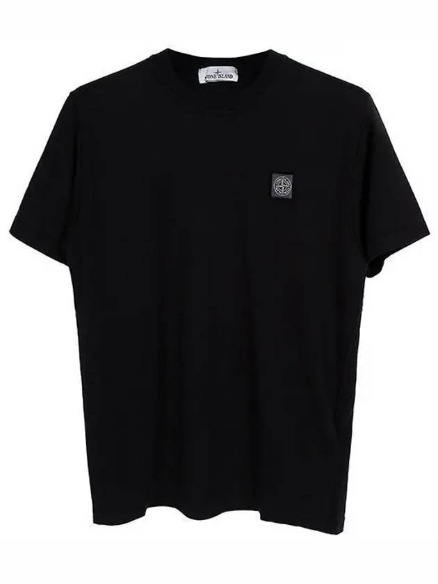 Organic Cotton Short Sleeve T-Shirt Black - STONE ISLAND - BALAAN 2