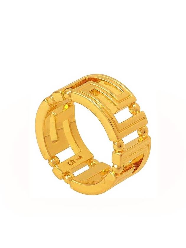 Greca Detail Ring Gold - VERSACE - BALAAN 3