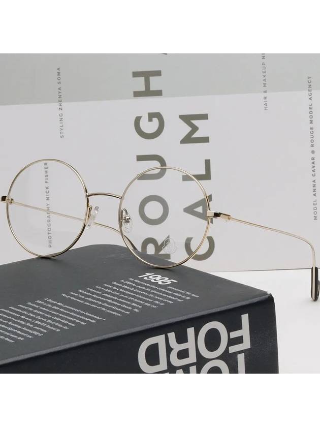 Round Metal Eyeglasses Gold - MONCLER - BALAAN 3