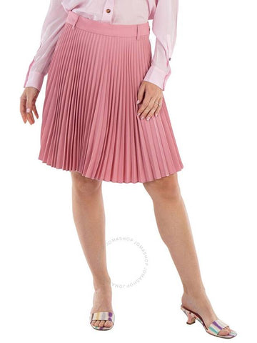 Burberry Ladies Rosy Pink Pleated Midi Skirt, Brand Size 8 (US Size 6) - BURBERRY - BALAAN 1