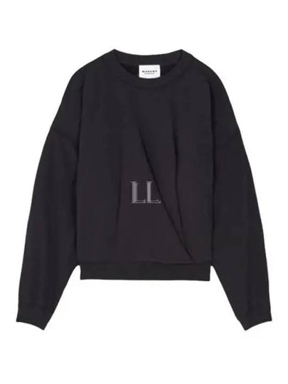 Sheila Cropped Cotton Sweatshirt Black - ISABEL MARANT - BALAAN 2