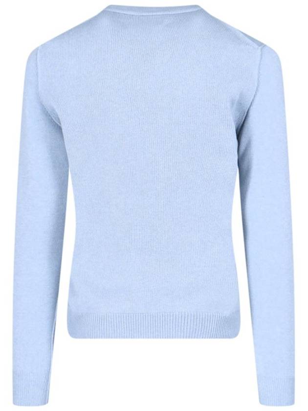 Crew Neck Cashmere Knit Top Pale Blue - MAISON MARGIELA - BALAAN 3