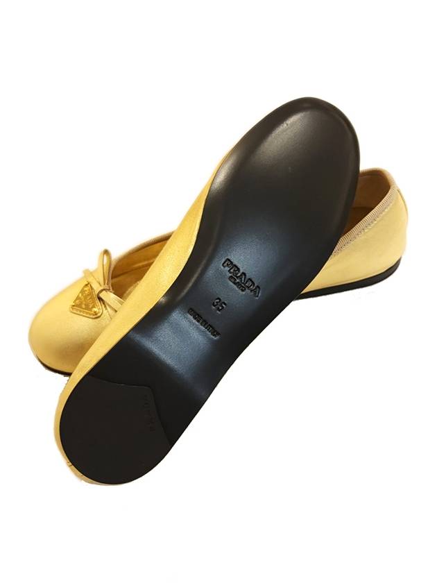 Nappa Leather Ballerina Flats Platinum - PRADA - BALAAN 4