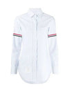 Women's Armband University Striped Oxford Shirt Blue - THOM BROWNE - BALAAN 2