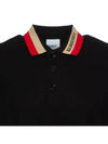 Logo Stripe Short Sleeve Polo Shirt Black - BURBERRY - BALAAN 4