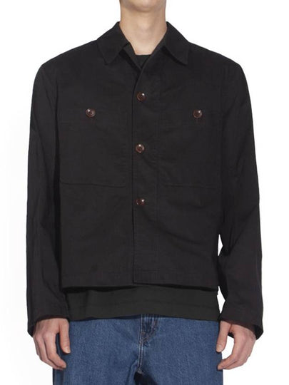 Military Inspired Shirt Oversized Jacket Black - LEMAIRE - BALAAN 2