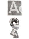 Logo Two-Tone Wool Muffler Grey - ACNE STUDIOS - BALAAN 5