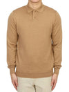 Men's Jerry Wool Long Sleeve Polo Shirt Beige - A.P.C. - BALAAN 2