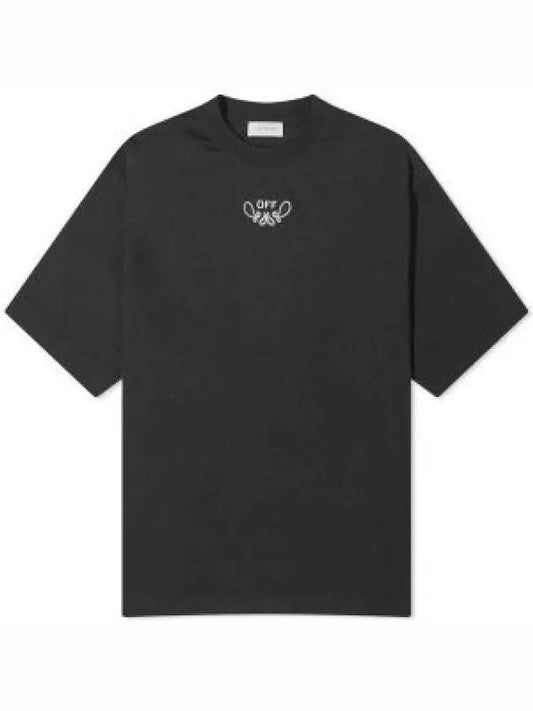 Crew Neck Cotton Short Sleeve T-shirt Black - OFF WHITE - BALAAN 2