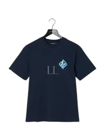 Dale Seasonal Print Short Sleeve T-Shirt Navy - J.LINDEBERG - BALAAN 2