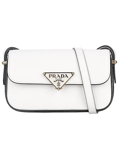 Leather Shoulder Bag White - PRADA - BALAAN 2