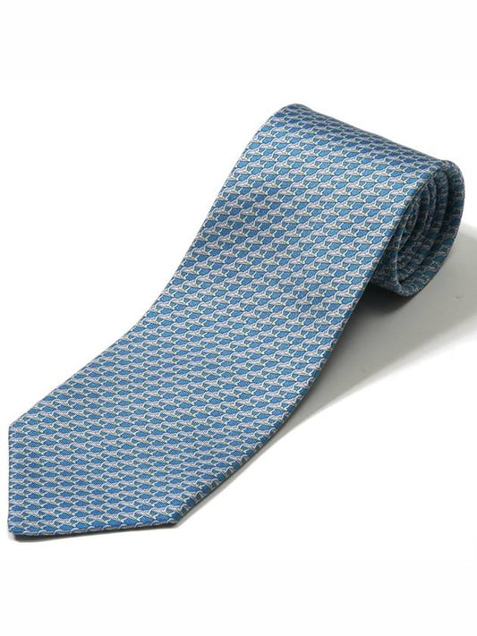 Gancini Print 35 0873 06 761805 Silk Tie - SALVATORE FERRAGAMO - BALAAN 1