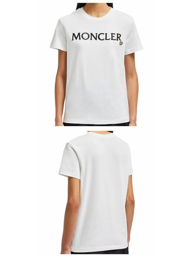 Embroidered logo short sleeve t shirt white - MONCLER - BALAAN 5