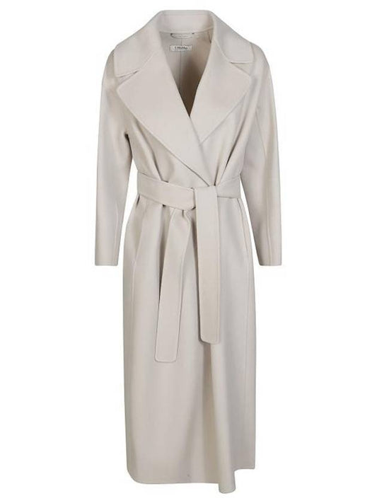 Women's Olivia Wool Belted Single Coat Ecru - S MAX MARA - BALAAN 1