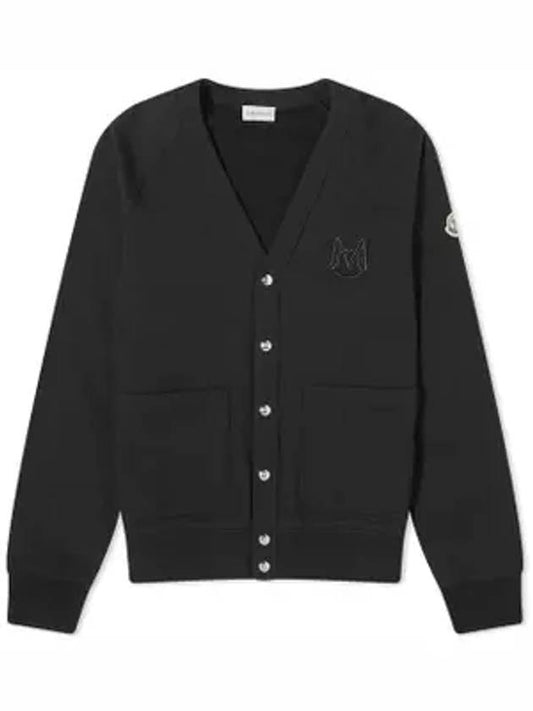 Tone logo cardigan black - MONCLER - BALAAN 1