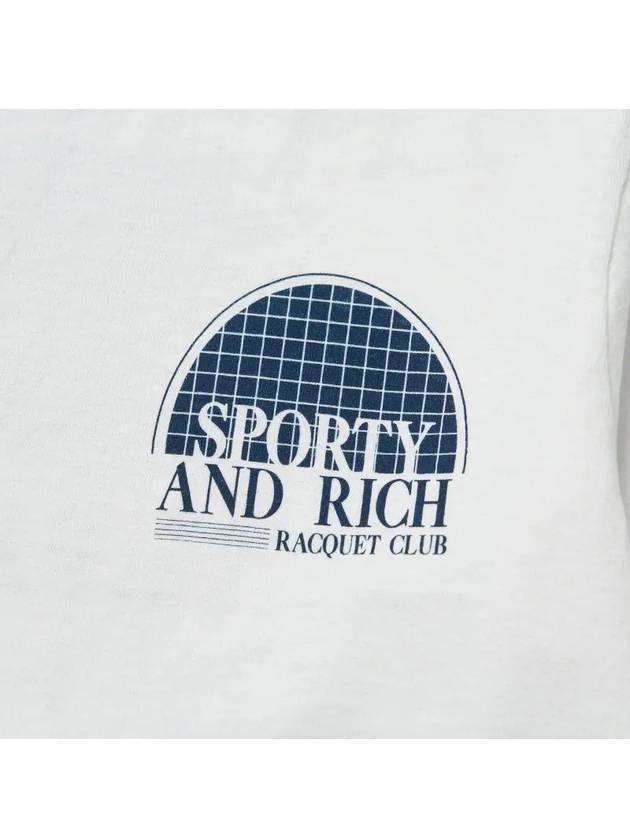 Racket Club Short Sleeve T-Shirt White - SPORTY & RICH - BALAAN 4