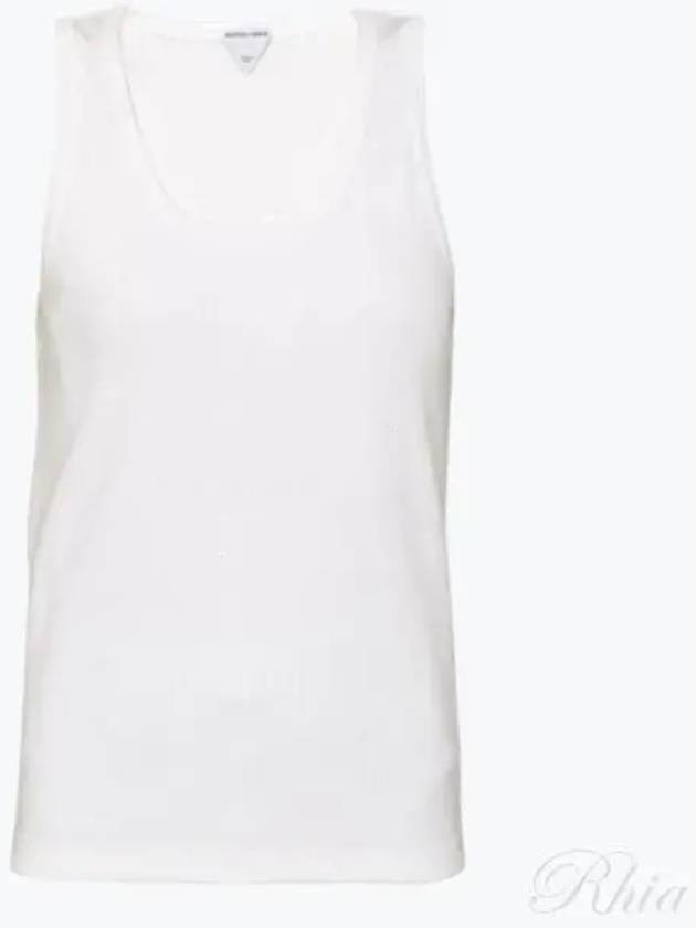 Slim Fit Stretch Cotton Sleeveless White - BOTTEGA VENETA - BALAAN 2