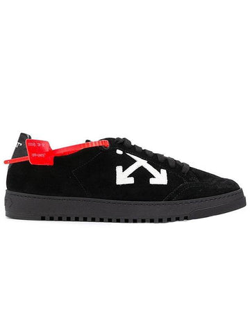 20 Arrow Logo Suede Low Top Sneakers Black - OFF WHITE - BALAAN 1